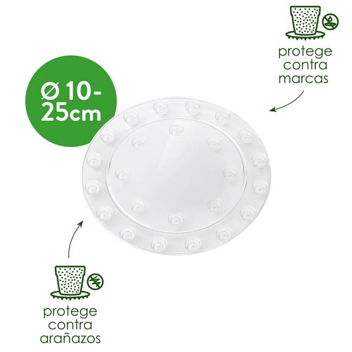 floorprotector round 18cm transparente
